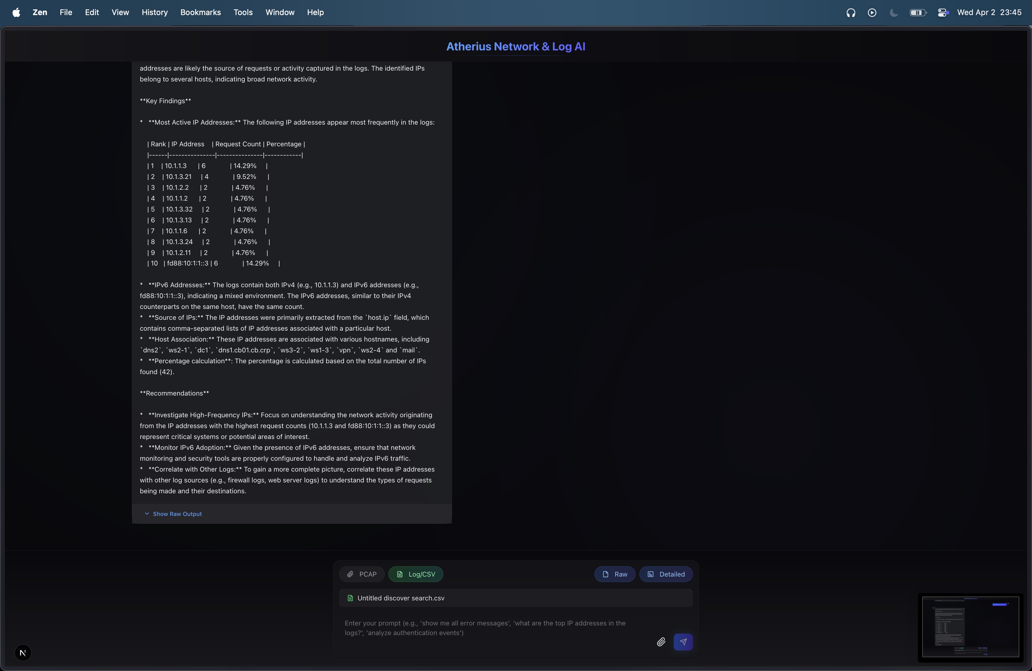Atherius-AI Log Analysis